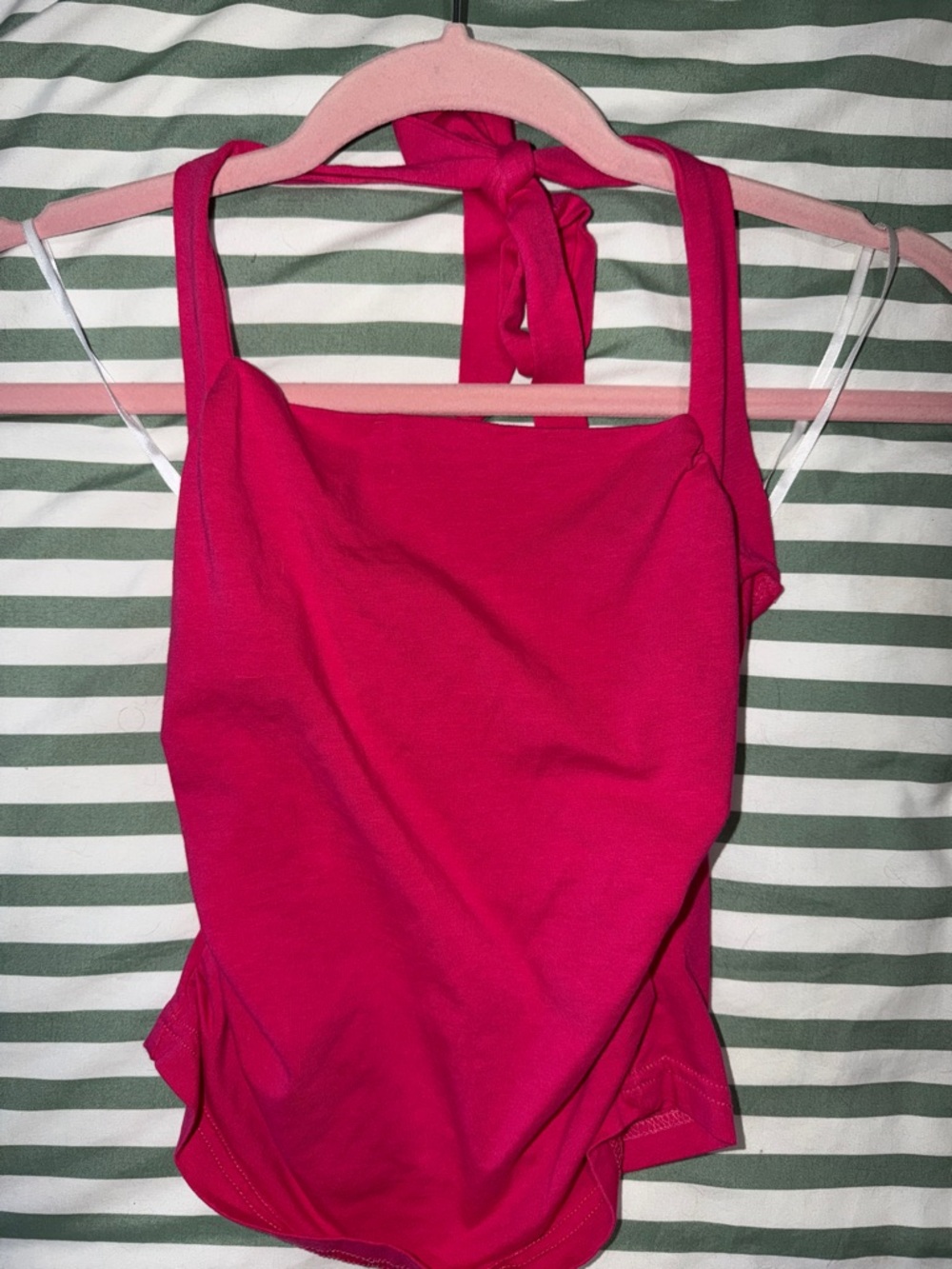 SHEIN Hot Pink Halter Tank Top